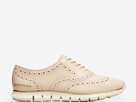 Cole Haan ZERØGRAND Wing Oxford Closed Hole Brazilian Sand Leather Ivory Online