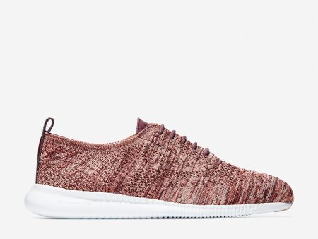 Cole Haan 2.ZERØGRAND Stitchlite Oxford Winetasting Marron Withered Rose Mahogany Rose Knit Optic White Online now