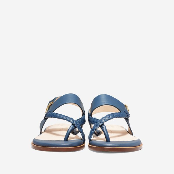 Cole Haan Anica Thong Sandal Vintage Indigo Leather Discount