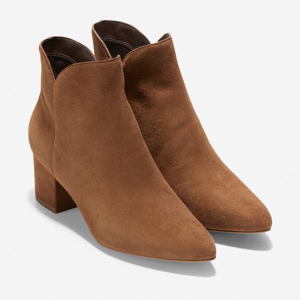 Cole Haan Elyse Bootie (60mm) Bison Suede For Sale