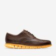 Cole Haan ZERØGRAND Wingtip Oxford Bracken Leather Golden Rod For Cheap