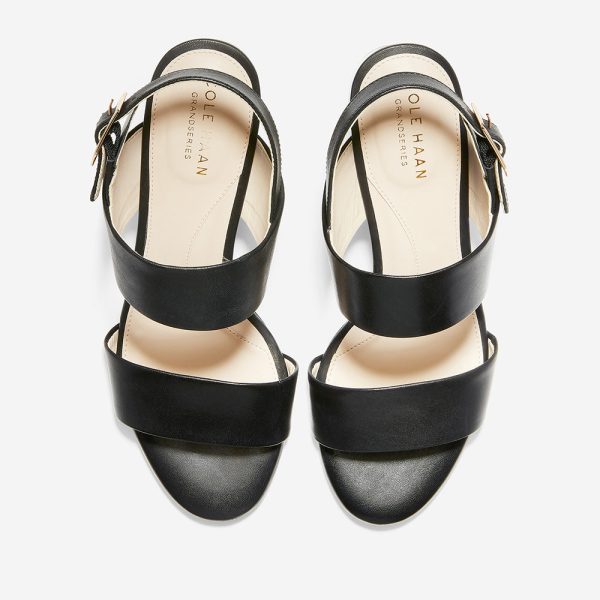 Cole Haan Avani City Sandal 5mm Black Leather on Sale