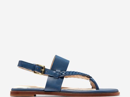 Cole Haan Anica Thong Sandal Vintage Indigo Leather Discount