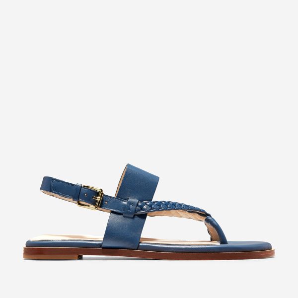 Cole Haan Anica Thong Sandal Vintage Indigo Leather Discount