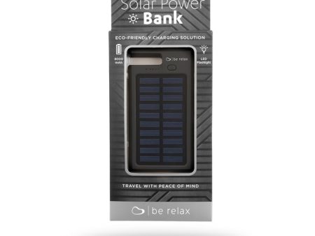 Be Relax Solar Power Bank Black Blacksize Small Online now