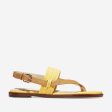 Cole Haan Anica Thong Sandal Bright Yellow Straw Pecan Leather Bright Yellow Size 6.5 Cheap