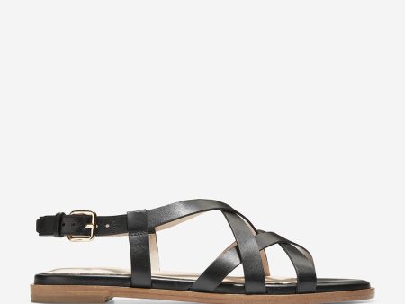 Cole Haan Analeigh Grand Strappy Sandal Black Leather Cheap