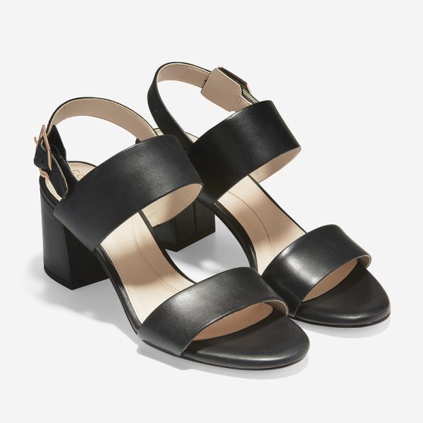 Cole Haan Avani City Sandal 5mm Black Leather on Sale