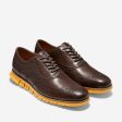 Cole Haan ZERØGRAND Wingtip Oxford Bracken Leather Golden Rod For Cheap