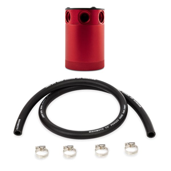 Mishimoto Assembled Universal 3-Port Catch Can Red w  Hose For Cheap