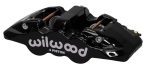 Wilwood Caliper-Aero4-R H - Black 1.62 1.38in Pistons 1.25in Disc Hot on Sale