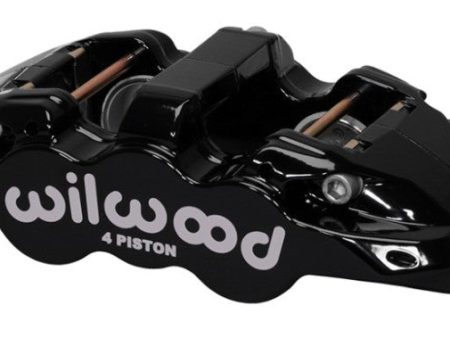 Wilwood Caliper-Aero4-R H - Black 1.62 1.38in Pistons 1.25in Disc Hot on Sale