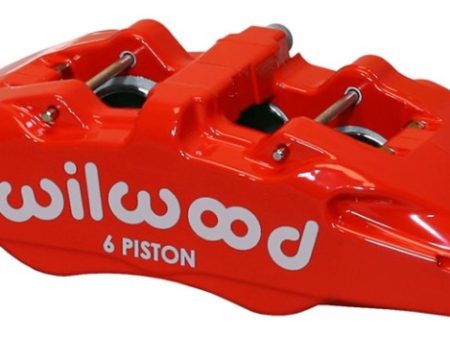 Wilwood Caliper-Forged Dynapro 6 5.25in Mount-Red-L H 1.62 1.38in 1.38in Pistons 1.10in Disc Hot on Sale