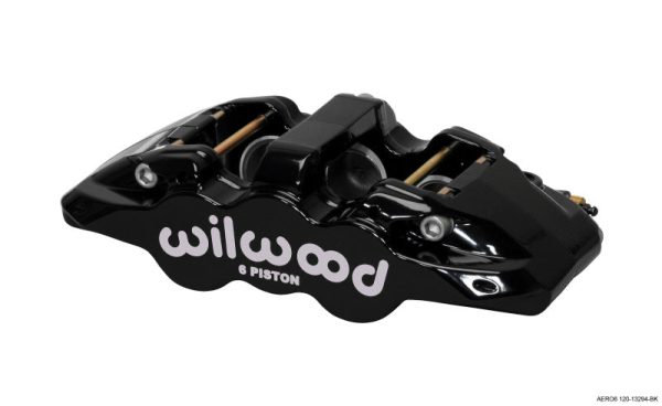 Wilwood Caliper-Aero6-L H - Black 1.75 1.38 1.38in Pistons 1.25in Disc Hot on Sale