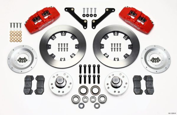 Wilwood Dynapro 6 Front Hub Kit 12.19in Drilled Red 79-81 Camaro For Cheap