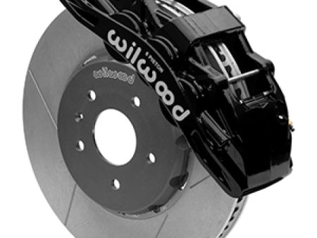 Wilwood 14-19 Chevrolet Corvette SX6R Front Brake Kit 14in SRP Slotted Drilled Black - w  Lines Discount