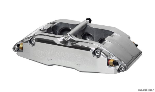 Wilwood Caliper-BNSL6-RH-Polished 1.62 1.12 1.12in Pistons 1.10in Disc For Discount