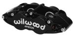 Wilwood Caliper-Narrow Superlite 4R - Black 1.12 1.12in Pistons 0.81in Disc Sale