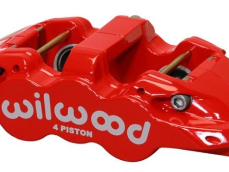 Wilwood Caliper-Aero4-R H - Red 1.62 1.38in Pistons 1.25in Disc For Cheap