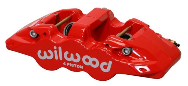 Wilwood Caliper-Aero4-R H - Red 1.62 1.38in Pistons 1.25in Disc For Cheap