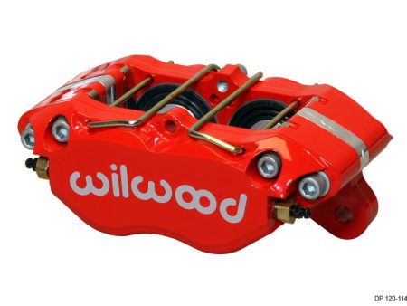 Wilwood Caliper-Dynapro Dust-Boot 5.25in Mount - Red 1.38in Pistons .81in Disc For Discount