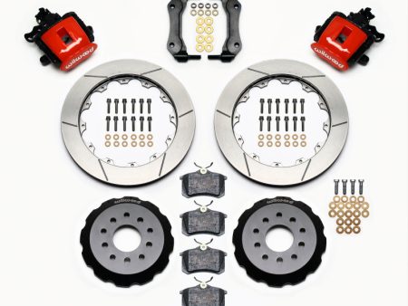 Wilwood Combination Parking Brake Rear Kit 12.88in Red Mustang 94-04 For Sale