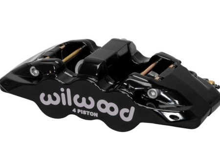 Wilwood Caliper-Aero4 - Black 1.12 1.12in Pistons 1.10in Disc For Cheap