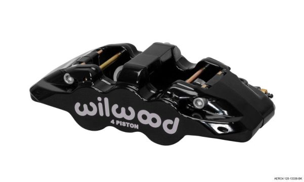 Wilwood Caliper-Aero4 - Black 1.12 1.12in Pistons 1.10in Disc For Cheap