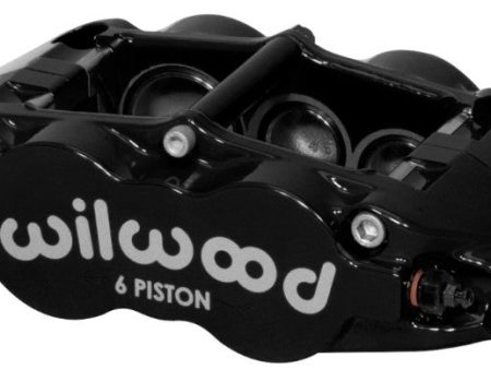 Wilwood Caliper-Forged Narrow Superlite 6R-L H 1.75 1.25in 1.25in Pistons 1.25in Rotor - Black on Sale