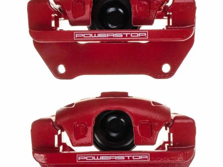 Power Stop 07-18 Jeep Wrangler JK Front Red Caliper Pair w Bracket Hot on Sale