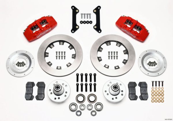 Wilwood Dynapro 6 Front Hub Kit 12.19in Red 70-78 Camaro Sale