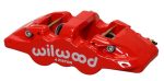 Wilwood Caliper-Aero4 - Red 1.12 1.12in Pistons 0.81in Disc Fashion