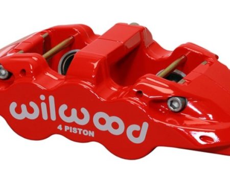 Wilwood Caliper-Aero4 - Red 1.12 1.12in Pistons 0.81in Disc Fashion