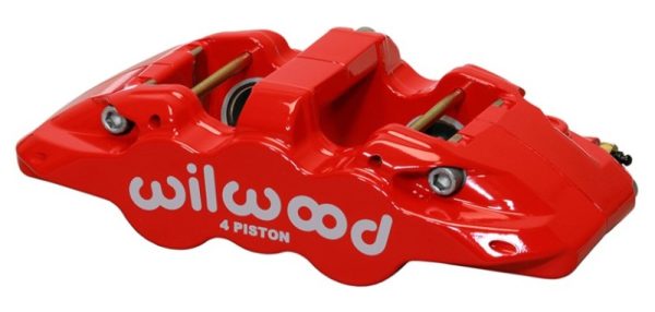 Wilwood Caliper-Aero4-R H - Red 1.88 1.62in Pistons 1.25in Disc For Sale