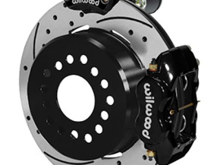 Wilwood Forged Dynalite Rear Electronic Parking Brake Kit -Black Powder Coat Caliper - SRP D S Rotor Discount