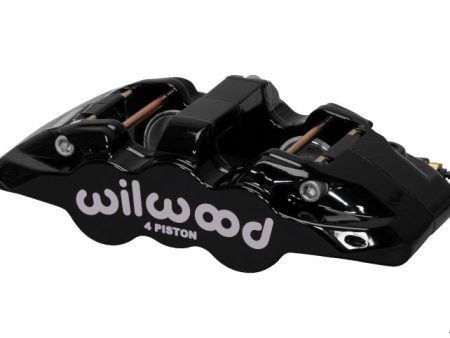 Wilwood Caliper-Aero4-L H - Black 1.62 1.38in Pistons 1.25in Disc Cheap