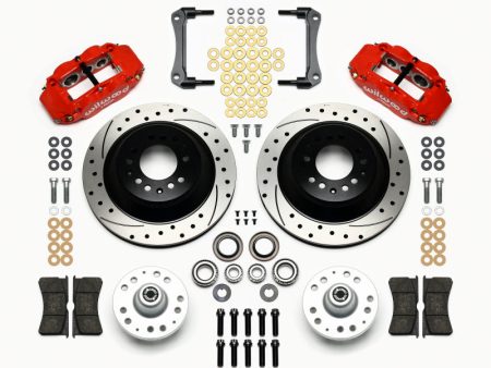 Wilwood Narrow Superlite 6R Front Hub & 1PC Rtr Kit 12.88in Dril -Red 79-81 Camaro For Discount