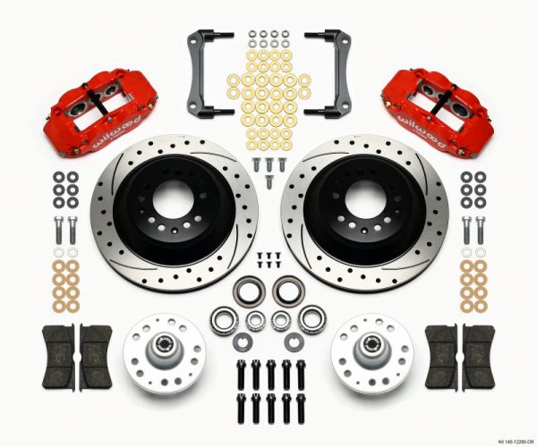 Wilwood Narrow Superlite 6R Front Hub & 1PC Rtr Kit 12.88in Dril -Red 79-81 Camaro For Discount