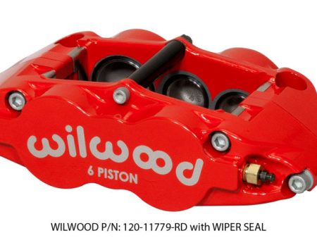 Wilwood Caliper-Narrow Superlite 6R-LH - Red 1.62 1.12 1.12in Pistons 1.25in Disc Discount