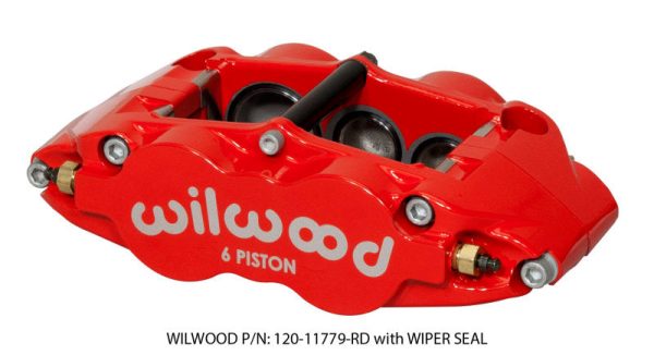 Wilwood Caliper-Narrow Superlite 6R-LH - Red 1.62 1.12 1.12in Pistons 1.25in Disc Discount