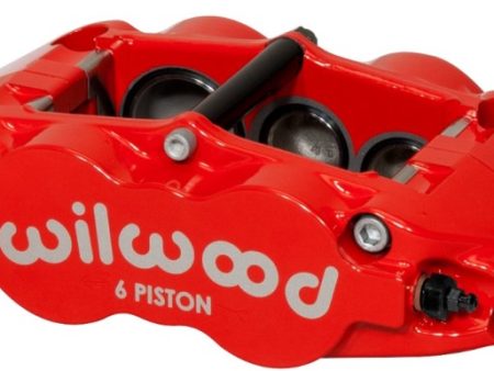 Wilwood Caliper-Forged Narrow Superlite 6R-L H 1.75 1.25 1.25in Pistons 1.10in Rotor - Red Online Sale