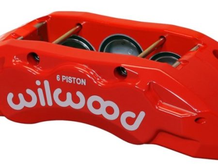 Wilwood Caliper-TX6R- R H - Red 1.75 1.62 1.62in Pistons 1.38in Disc Online Sale