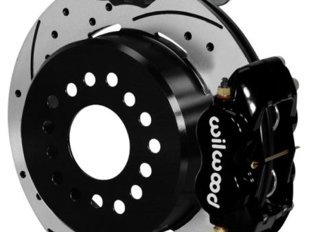 Wilwood Forged Dynalite Rear Electronic Parking Brake Kit - Black Powder Coat Caliper - D S Rotor Discount