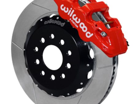 Willwood 63-87 Chevy C10 C15 AERO6 Front Brake Kit Red Caliper 14.25in GT Slotted Rotor Supply