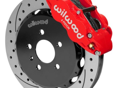 Wilwood 03-08 Audi A4 Forged Narrow Superlite 6R Front Big Brake Kit 12.88in Rotor Dia (Red) w  Line Online