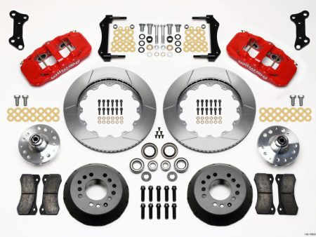 Wilwood AERO6 Front Hub Kit 14.00 Red 67-69 Camaro 64-72 Nova Chevelle on Sale