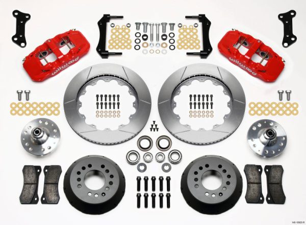 Wilwood AERO6 Front Hub Kit 14.00 Red 67-69 Camaro 64-72 Nova Chevelle on Sale