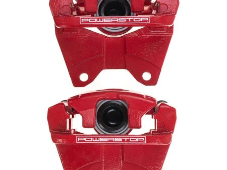 Power Stop 07-18 Jeep Wrangler JK Rear Red Caliper Pair w Bracket Sale