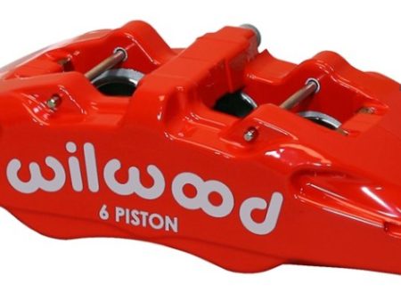 Wilwood Caliper-Forged Dynapro 6 5.25in Mount-Red-R H 1.38 1.00 1.00in Pistons .81in Disc Sale