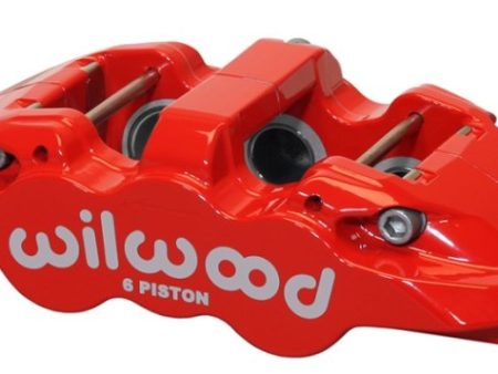 Wilwood Caliper-Aero6-R H - Red 1.62 1.12 1.12in Pistons 1.25in Disc For Discount